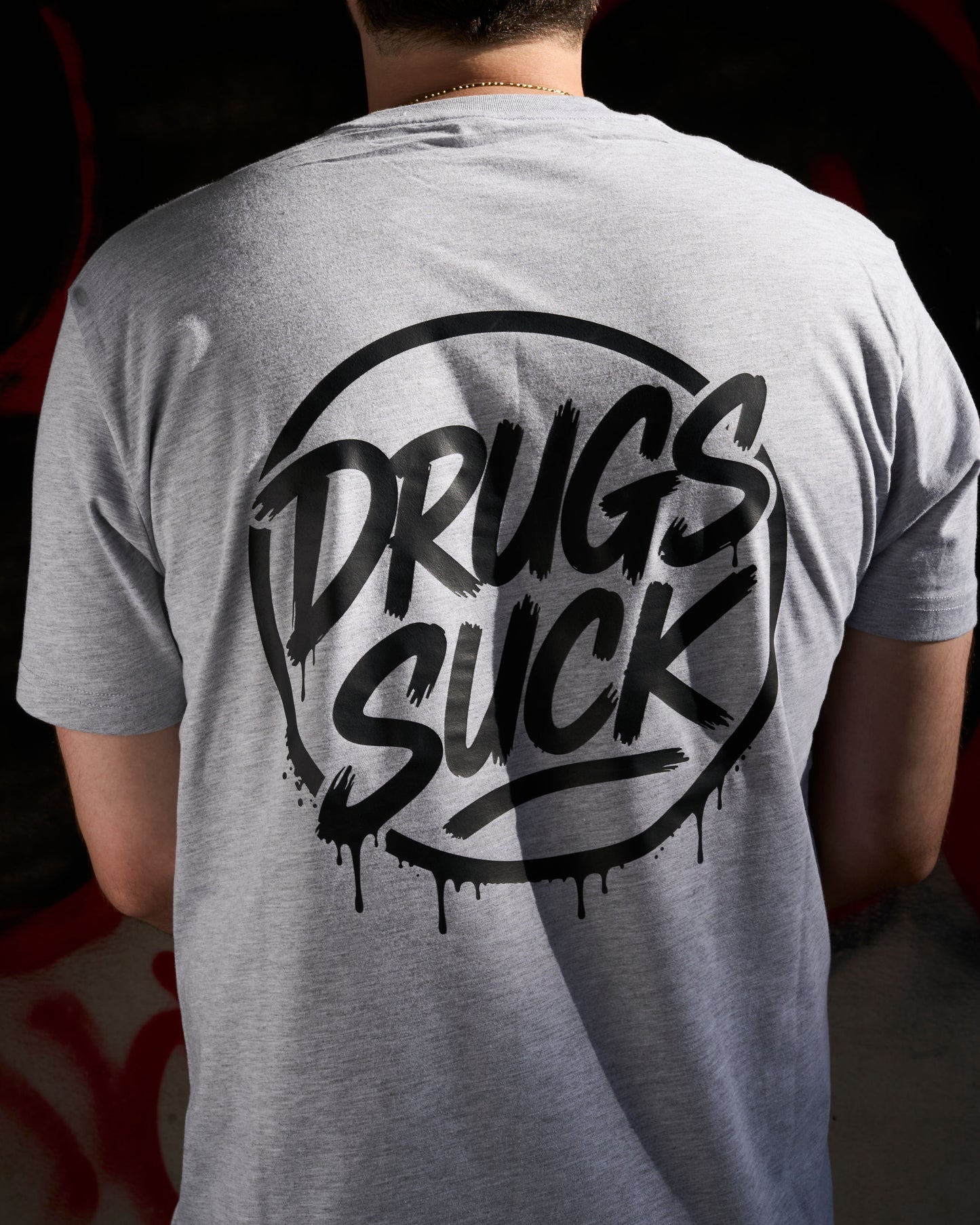 Drugs Suck T-Shirt Ash