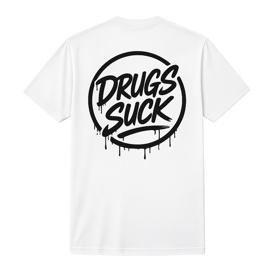 Drugs Suck T-Shirt White