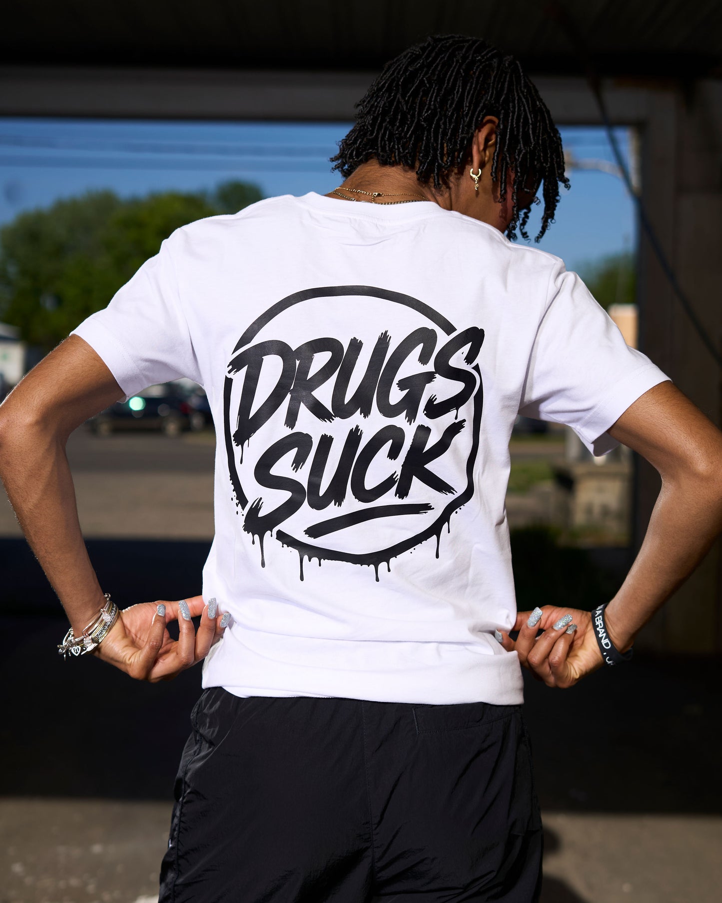 Drugs Suck T-Shirt White