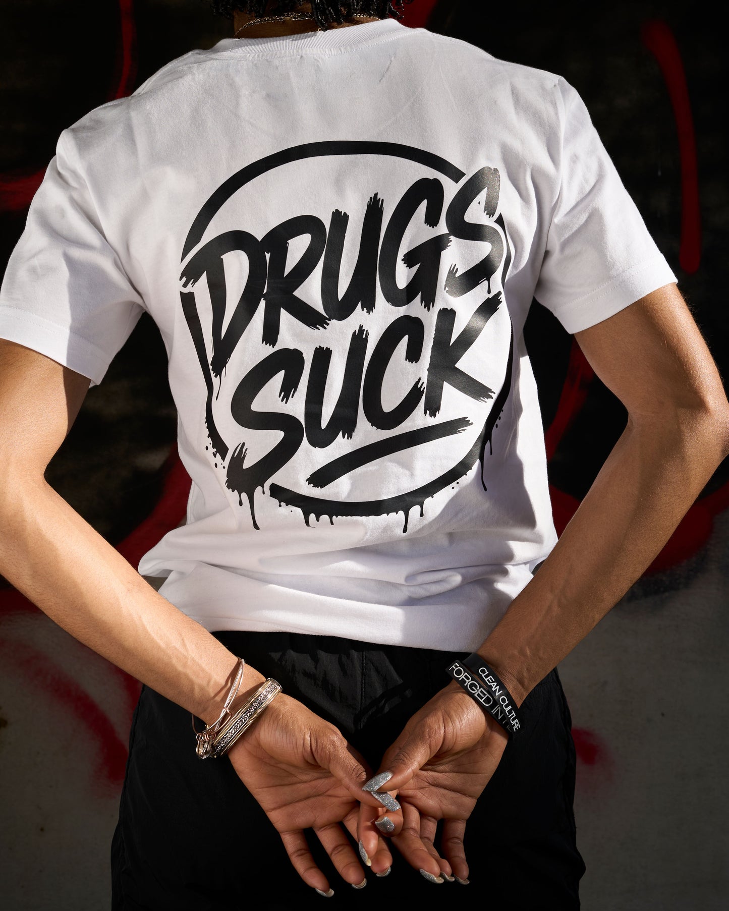 Drugs Suck T-Shirt Ash