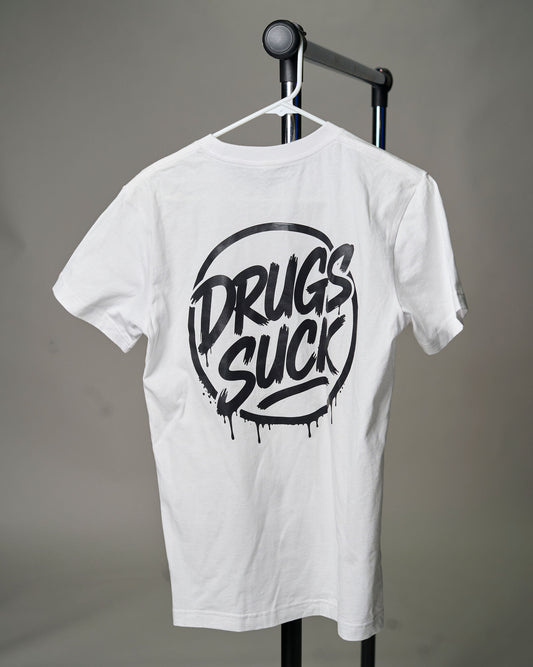 Drugs Suck T-Shirt White